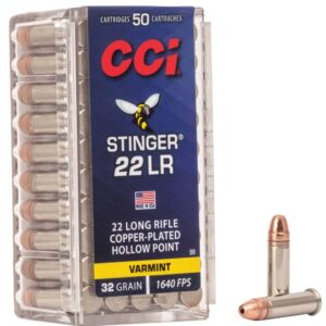 500 Rounds of .22 LR Ammo by CCI Stinger - 32 gr CPHP